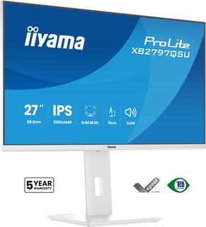 iiyama XB2797QSU-W1 Monitor ProLite 27" IPS QHD 75Hz 350cd 1000:1 2xHDMI DP HUB…