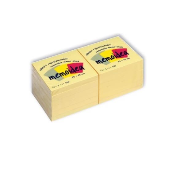 memoidea - Blocchi appunti riposizionabili - 76 x 76 mm - 1200 fogli (12 x 100)…