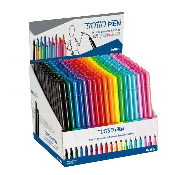 tratto Pen - Penna punta in fibra - colori assortiti - 0.5 mm (pacchetto di 228)