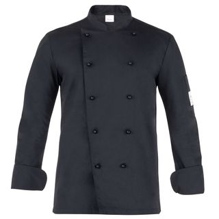 Giacca cuoco Adriano - da uomo - manica lunga - taglia XL - nero - Giblor's