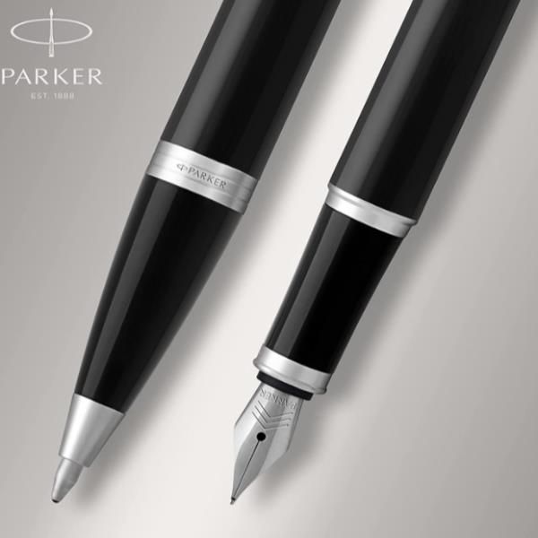 Gift Set DUO - IM stainless steel sfera + stilografica - punta media - Parker