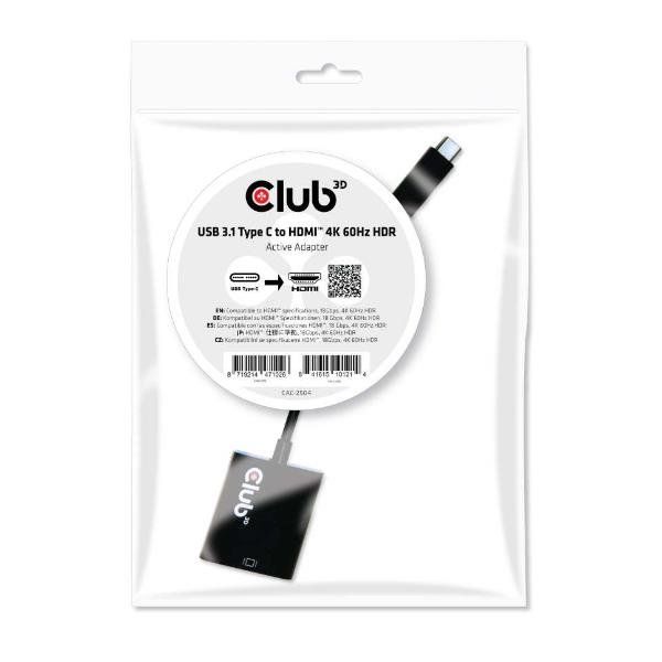 CLub3D cavo adattatore attivo USB 3.1 TypeC a HDMI 2.0