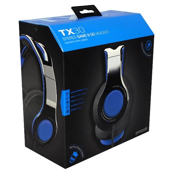 Gioteck TX30 - Cuffie con microfono - dimensione completa - cablato - blu
