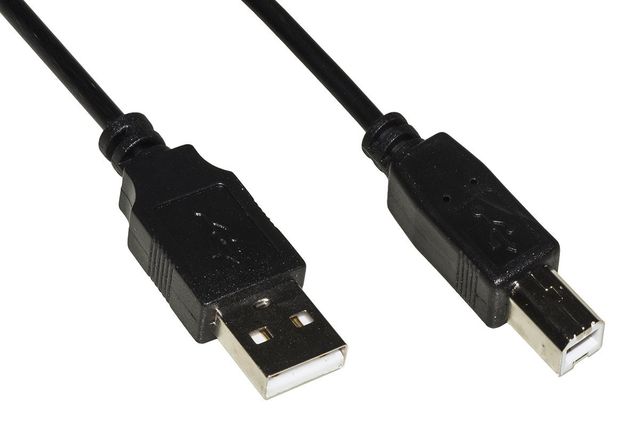 LINK CAVO USB 2.0 CONNETTORI A-B IN RAME 1.8 MT NERO
