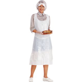 Grembiule monouso - 120 x 70 cm - taglia unica - PE - bianco - Deltaplus - conf…