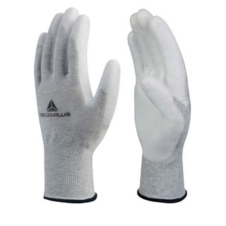 Guanti antistatico VE702PESD - poliestere / carbonio - taglia 08 - bianco - Del…