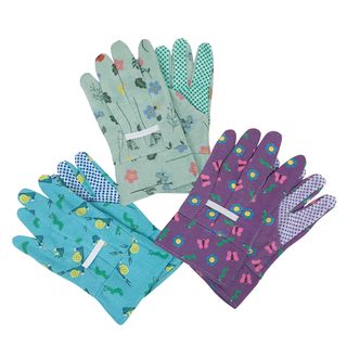 Guanti da giardino bambino - con palmo puntinato - taglia S - PVC - fantasie as…