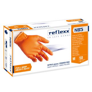 Guanti in nitrile N85 - ultra resistenti - tg M - arancione - Reflexx - conf. 5…