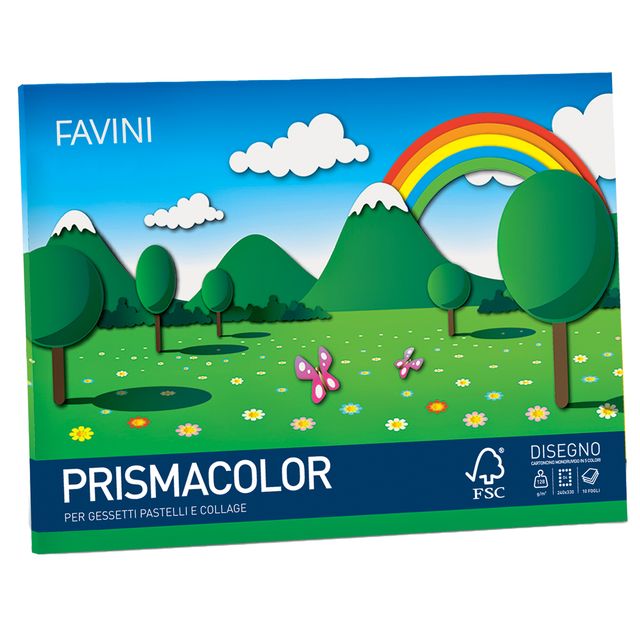 Album Prismacolor - 24 x 33 cm - 10 fogli - 128gr - monoruvido - Favini