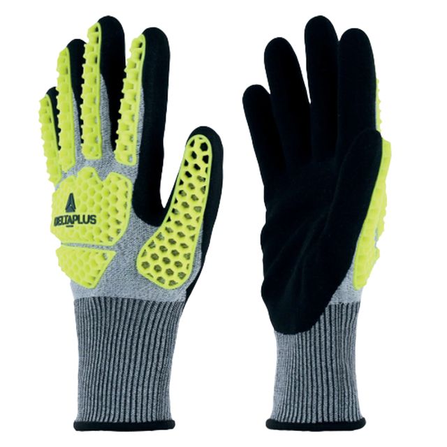 Guanto antiurto EOS NOCUT VV909 - taglia 09 - giallo fluo/grigio - Deltaplus