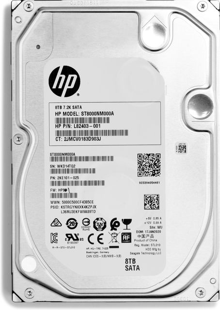 HP - HDD - 8 TB - interno - 3.5" LFF - SATA - 7200 rpm - per Workstation Z2 G4,…