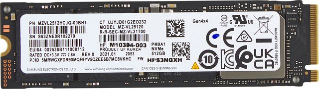 HP - SSD - 512 GB - interno - M.2 2280 - PCIe 4.0 x4 (NVMe)