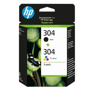 HP 304 - Confezione da 2 - colore (ciano, magenta, giallo), pigmento nero - ori…