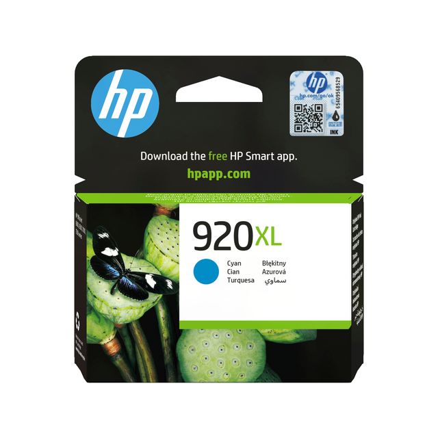 HP 920XL - Alta resa - ciano - originale - cartuccia d'inchiostro - per Officej…