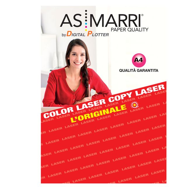 Adesivo poliestere - stampa laser - A4 - 100 fogli - trasparente permanente - A…