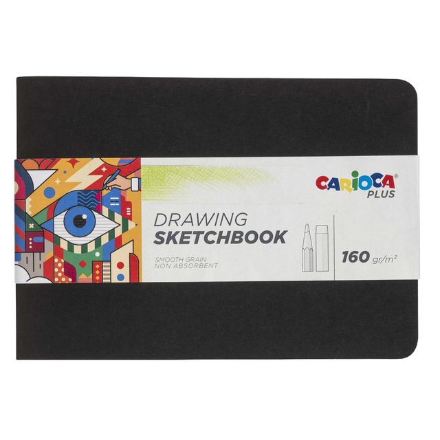 Album Sketchbook rilegato - A5 - 160 gr - 20 fogli - Carioca Plus