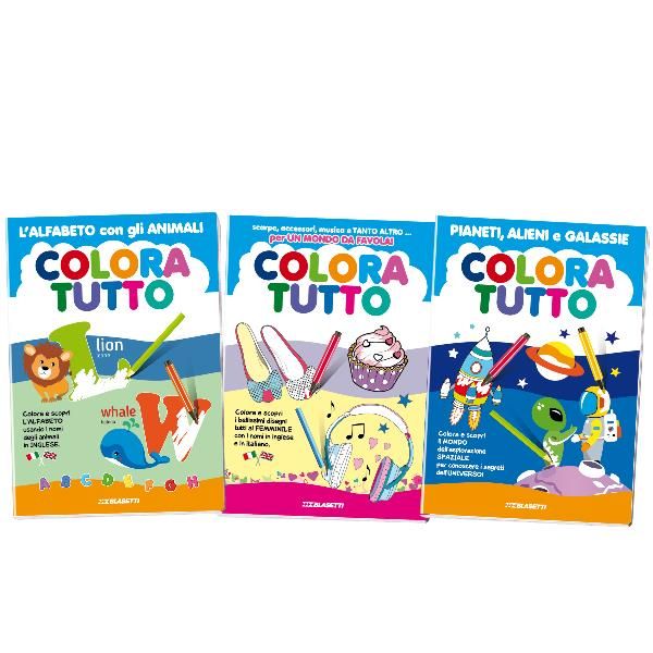 Album da colorare - alfabeto inglese - spazio - 24 facciate - per bambina - Bla…