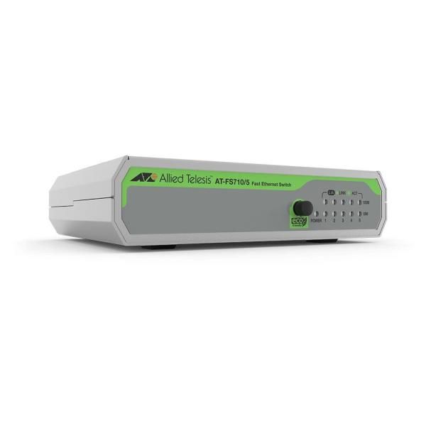 Allied Telesis AT FS710/5 - Switch - unmanaged - 5 x 10/100 - desktop, montaggi…