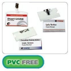Avery Clip badge - Trasparente - 60 x 90 mm 32 etichette (4 foglio(i) x 8) etic…