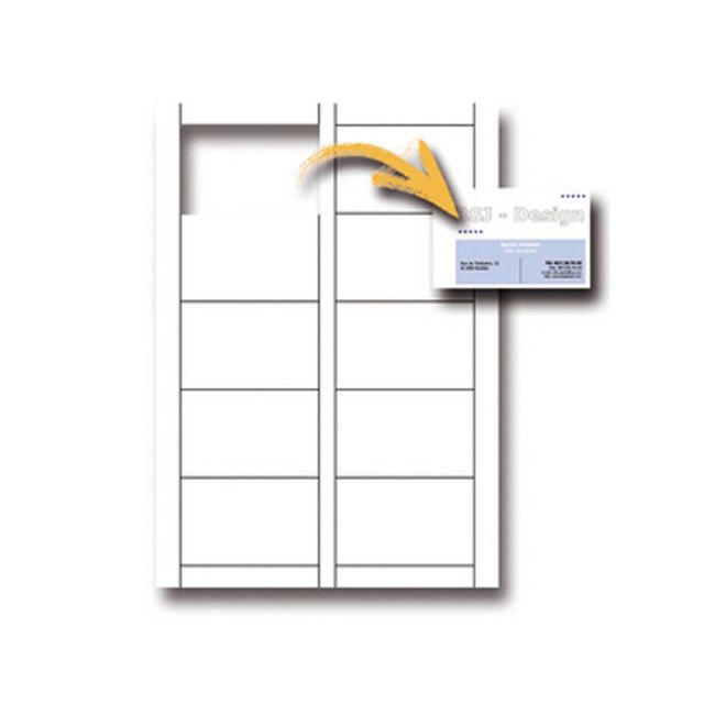 Biglietti da visita - 85 x 54 mm - 250 gr - microperforati - bianco - Decadry -…