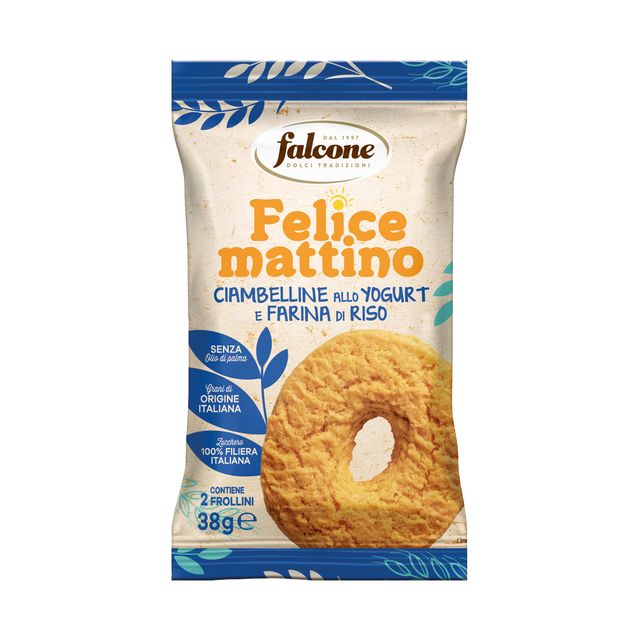 Biscotti ciambellina - allo yogurt e farina di riso - monoporzione da 38 gr - F…