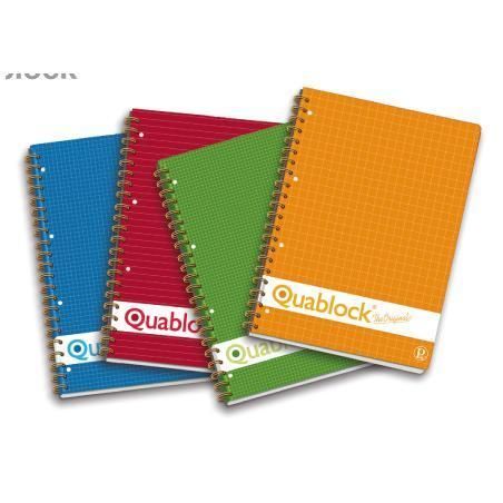 Blocco Quablock Original - spiralato - 22x29,5cm - 5 mm - 120 fogli - 80gr - 4 …