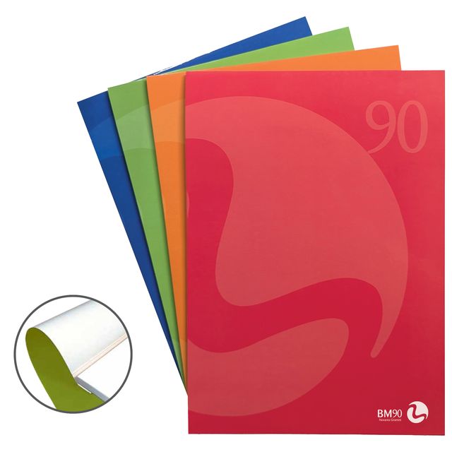 Blocco notes BM90 - A4 - collato lato corto - bianco - 80fg - 90gr - copertina …
