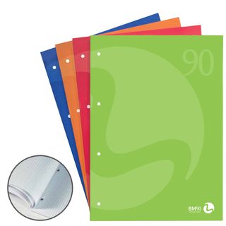 Blocco notes BM90 - A4 - collato lato lungo - quadretti 5mm - 50fg - 90gr - 4fo…