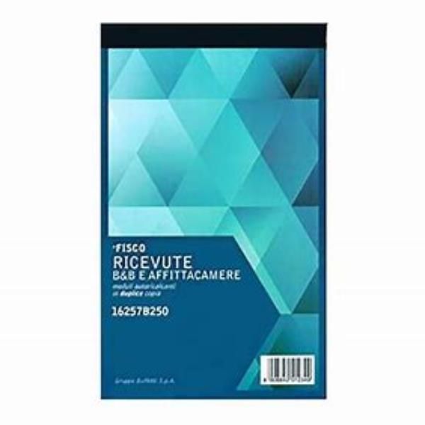 Blocco ricevute B&B/affittacamere - 25/25 - copie autoric. - 16,8 x 10 cm - DU1…