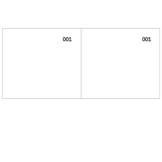 Blocco scontrino 2 sezioni - 100 copie numerate - bianco - 5,8 x 13 cm - DU1600…