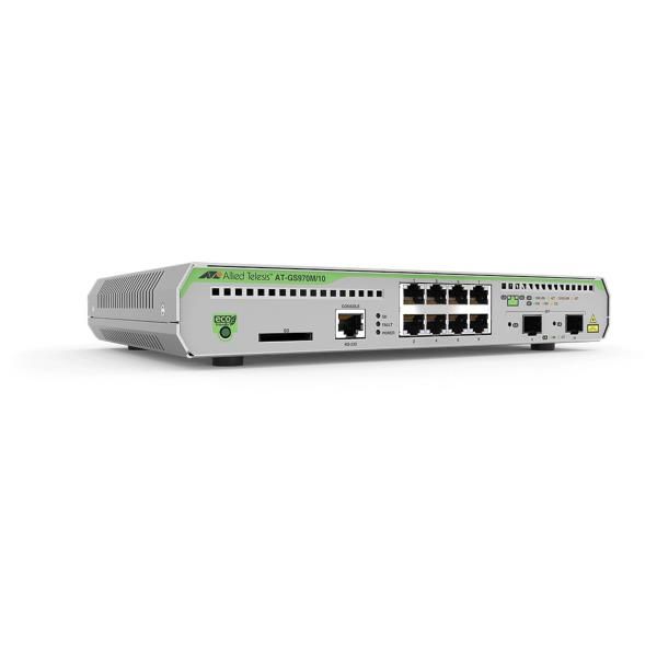 Allied Telesis CentreCOM AT-GS970M/10PS - Switch - L3 - gestito - 8 x 10/100/10…