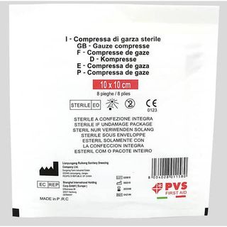 Busta di garza compressa sterile - 10 x 10 cm - PVS