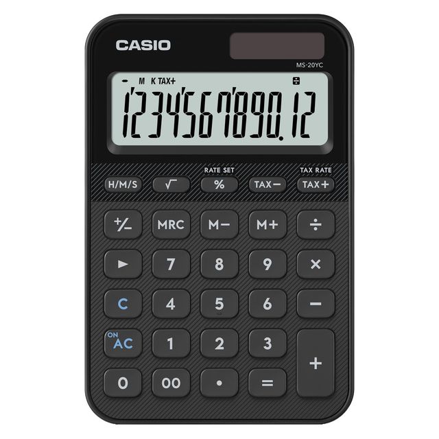 CASIO MS-20YC SMALL DESK CACOLATRICE DA TAVOLO 12 CIFRE NERO