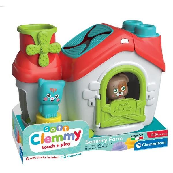 CLEMENTONI SOFT CLEMMY PLAYSET FATTORIA CON MATTONCINI MORBIDI GIOCO IMPILABILE…