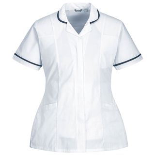 Camice da donna - maniche corte - elasticizzato - taglia XL - bianco - Portwest
