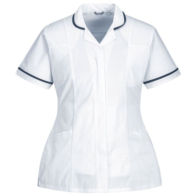 Camice da donna - maniche corte - elasticizzato - taglia XL - bianco - Portwest