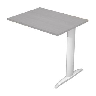 Allungo reversibile dx/sx per scrivanie Easy - 80 x 60 cm - Grigio/grigio allum…