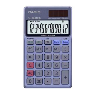 Casio SL-320TER+ - Calcolatrice tascabile - 12 cifre - pannello solare, batteria
