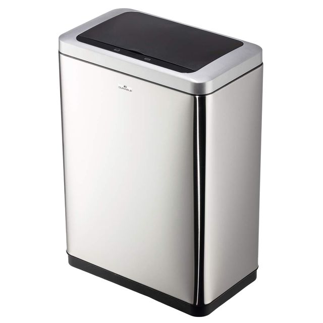 Cestino con sensore No TouchDuo 46,5x27x65cm 2x20Lt argento metallizzato Durable