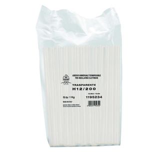 Colla termofusibile M12/200 - diametro 12 mm - lunghezza 20 cm - 1 kg - traspar…