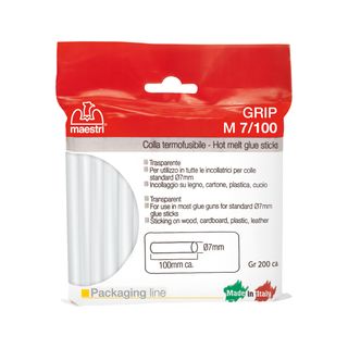 Colla termofusibile M7/100 - diametro 7 mm - lunghezza 10 cm - 200 gr - traspar…