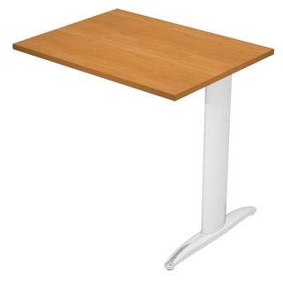 Allungo reversibile dx/sx per scrivanie Easy - 80 x 60 cm - Noce chiaro/metal c…