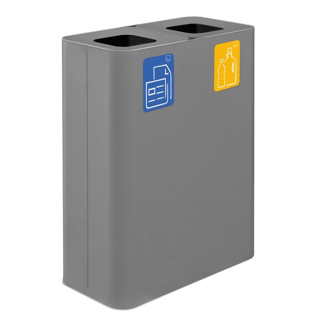 Contenitore gettacarte Pure - 60x30x80 cm - 120 L - grigio - Stilcasa