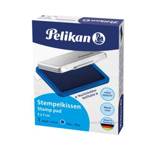 Cuscinetto per timbri - 5 x 7 cm - blu - Pelikan