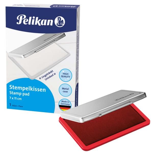 Cuscinetto per timbri - 7 x 11 cm - rosso - Pelikan