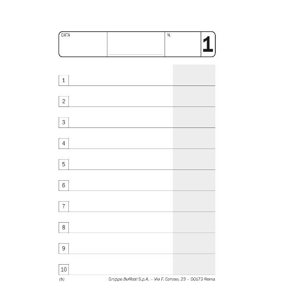 DATA UFFICIO CF10 COMANDE RIGHE BL.25/25 AUTORI