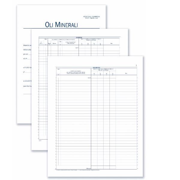 DATA UFFICIO REGISTRO CARICO SCARICO OLI MINERALI 16 PAGINE NUMERATE 245X310 mm…