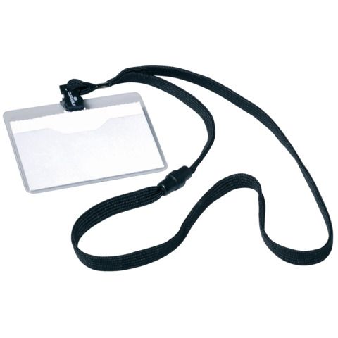 DURABLE - Badge per il nome - per 60 x 90 mm - nero, trasparente (pacchetto di …