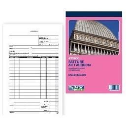 Data Ufficio - Blocco aliquota 1 fattura - 33 fogli - 148 x 215 mm - tripla - s…