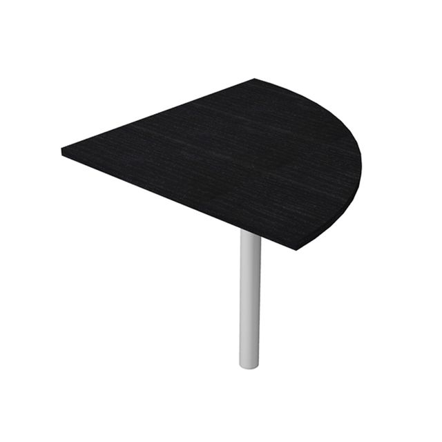 Angolare Easy - 90 gradi - 80 x 80 cm - gamba di supporto in metallo - nero ven…